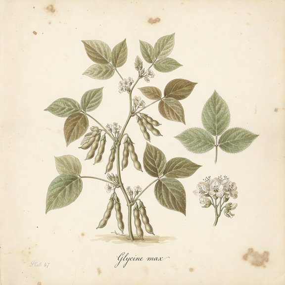Soybean botanical plate