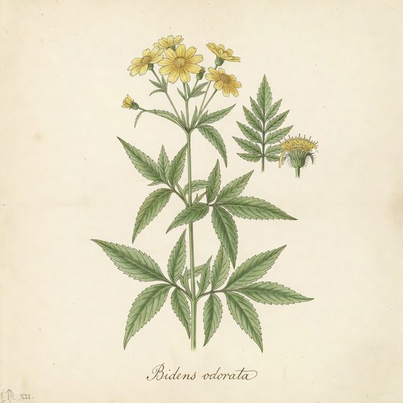 Spanish Needle botanical plate
