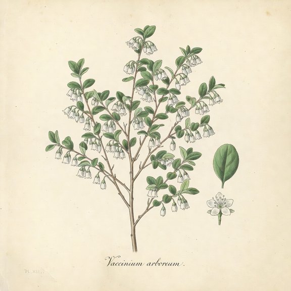 Sparkleberry botanical plate