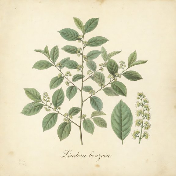 Spicebush botanical plate