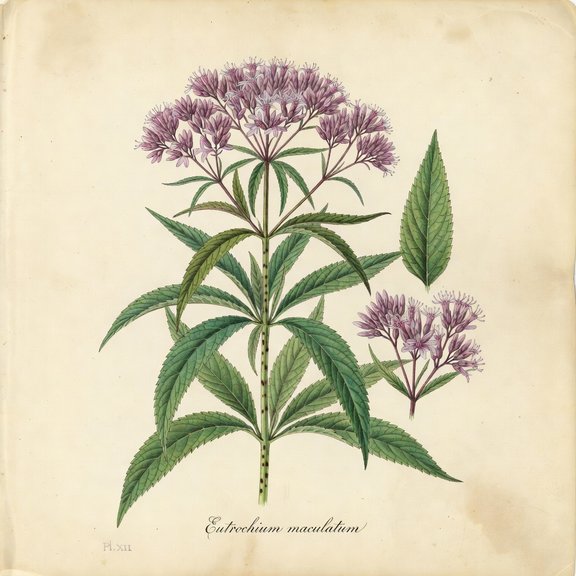 Spotted Joe-Pye Weed botanical plate