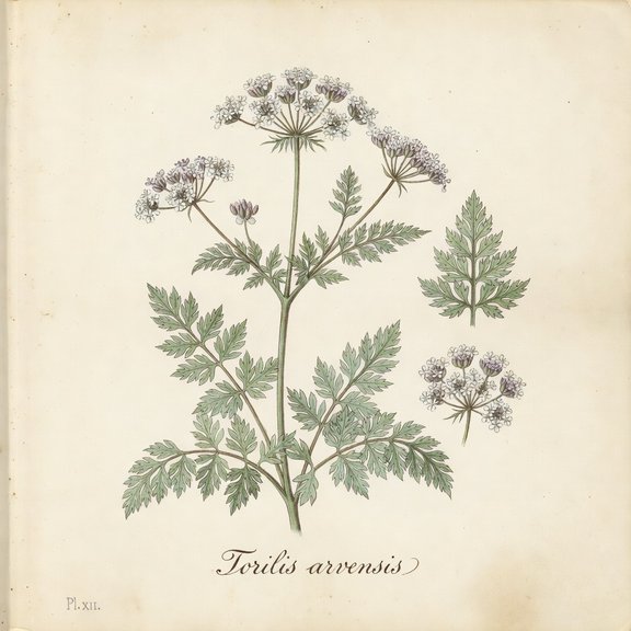 Spreading Hedgeparsley botanical plate