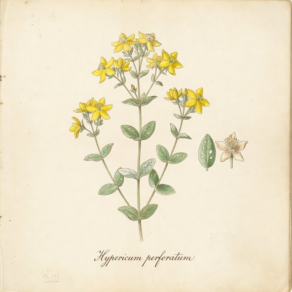 St. Johns Wort botanical plate