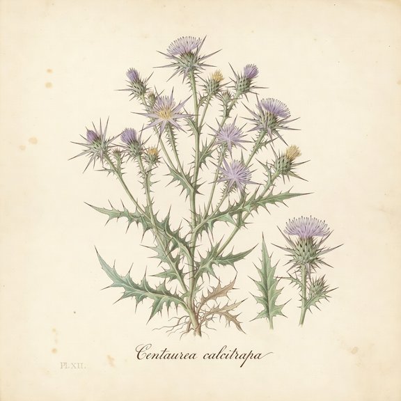 Star-thistle botanical plate