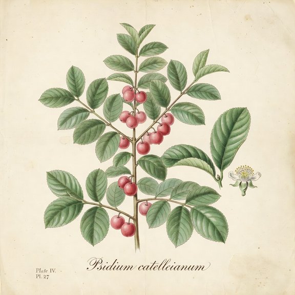 Strawberry Guava botanical plate