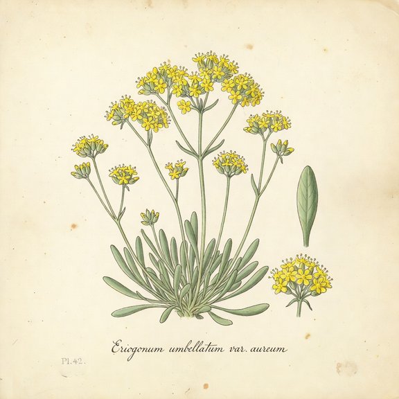 Sulfur Buckwheat botanical plate