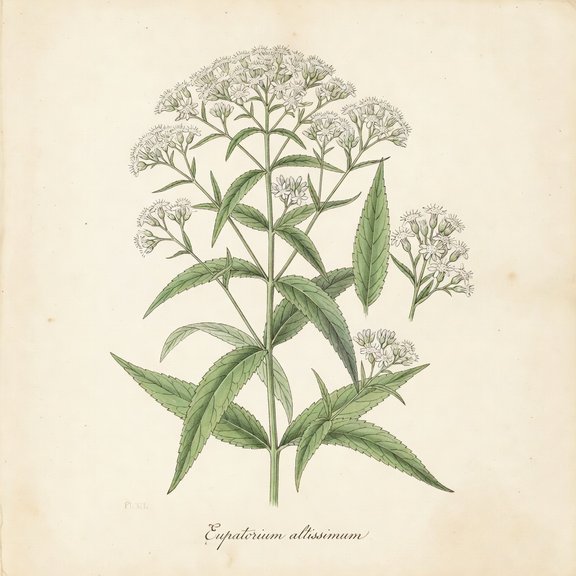 Tall Boneset botanical plate