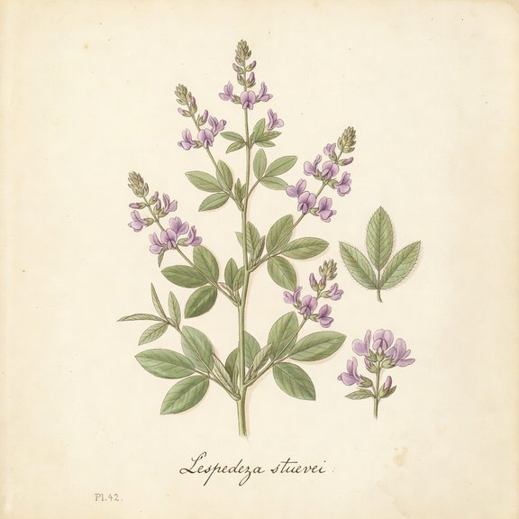 Tall Lespedeza botanical plate