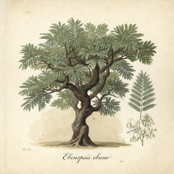 Texas Ebony botanical plate
