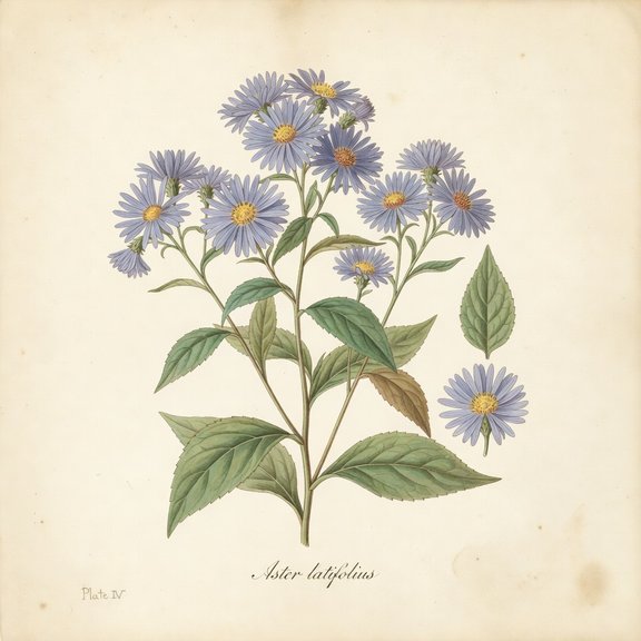 The Broader Aster botanical plate