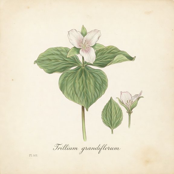 trillium botanical plate