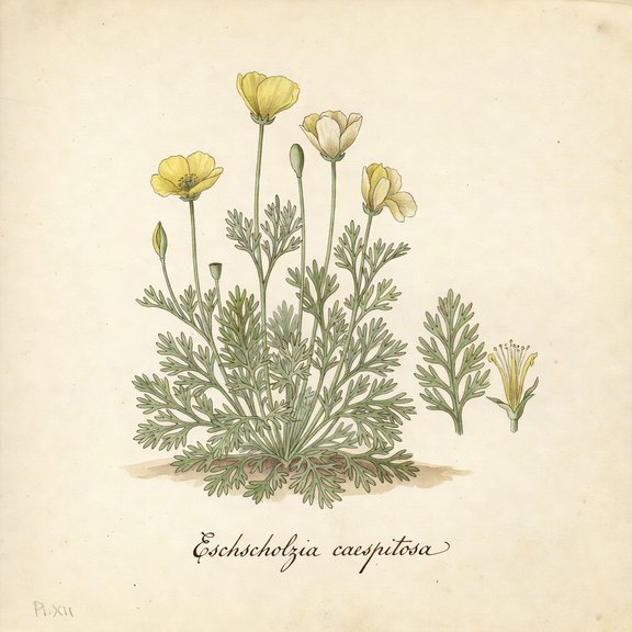 Tufted Poppy botanical plate