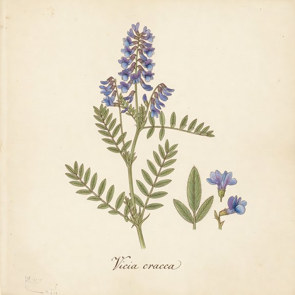 Tufted Vetch botanical plate
