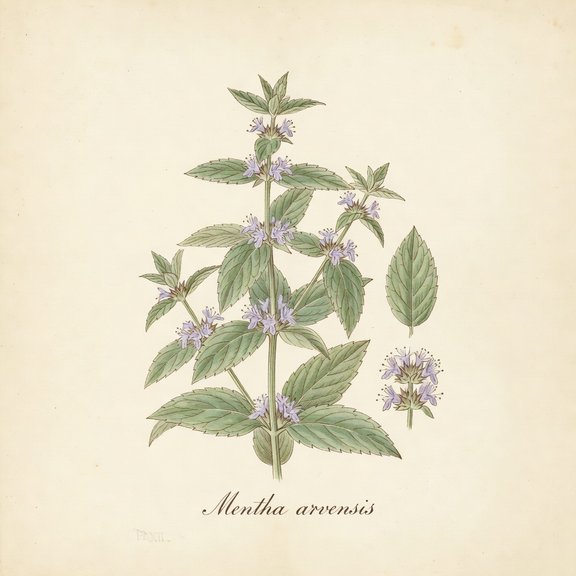 Tule Mint botanical plate