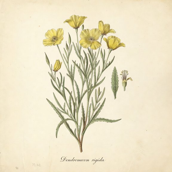 Tule Poppy botanical plate