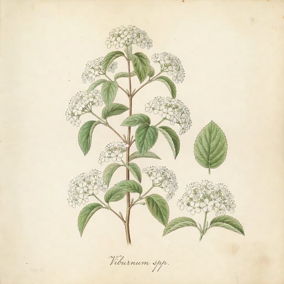 Viburnum botanical plate