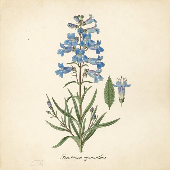 Wasatch Penstemon botanical plate