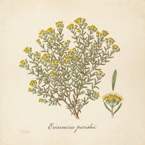 Western Goldenbush botanical plate