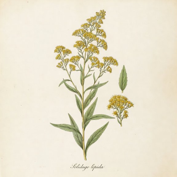 Western Goldenrod botanical plate