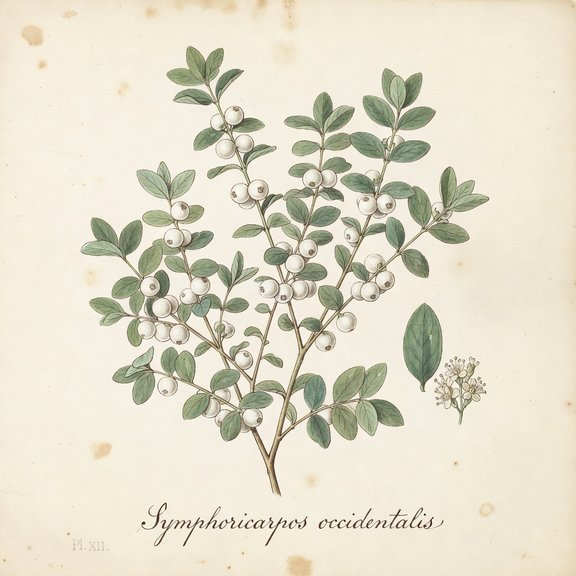 Western Snowberry botanical plate