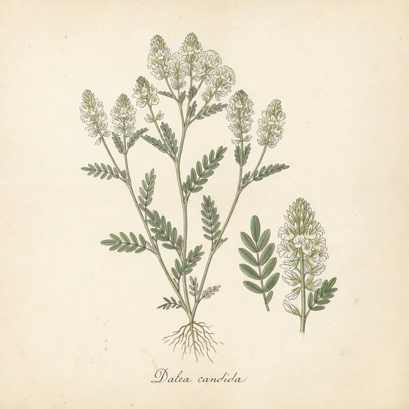 White Prairie Clover botanical plate