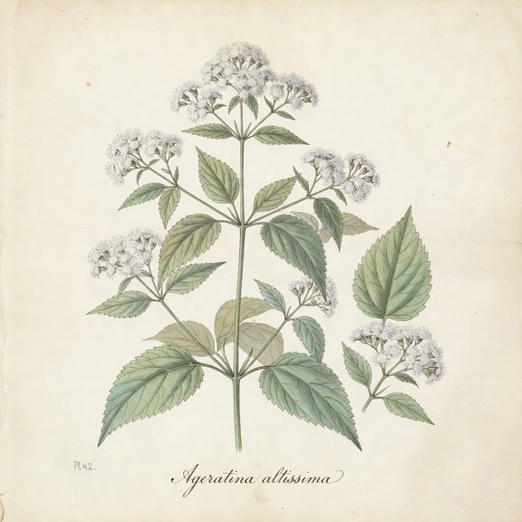 White Snakeroot botanical plate
