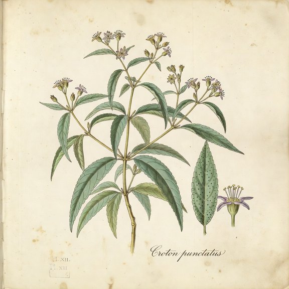 Wild Croton botanical plate