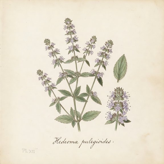 Wild pennyroyal botanical plate