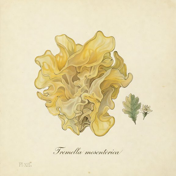 Witch's Butter botanical plate