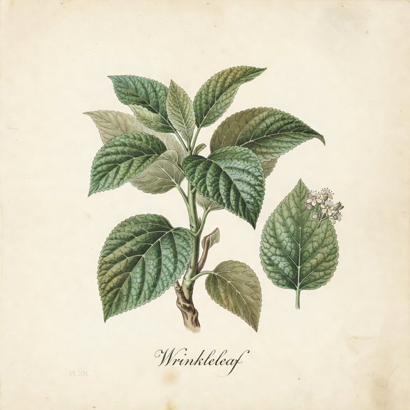 Wrinkleleaf botanical plate